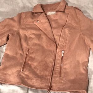 A New Day Light Pink or Blush Jacket with Rose Gold Zippers